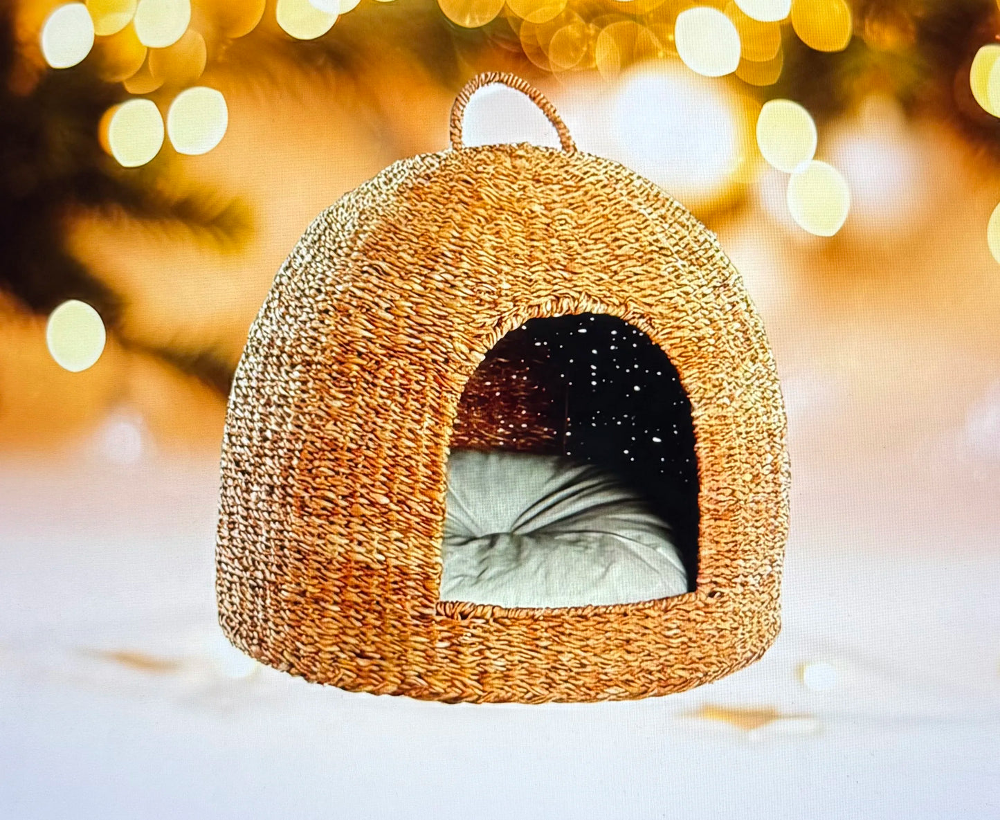 Lit pour animal domestique Home ESPRIT Naturel Fibre naturelle